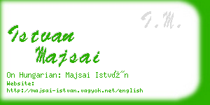 istvan majsai business card